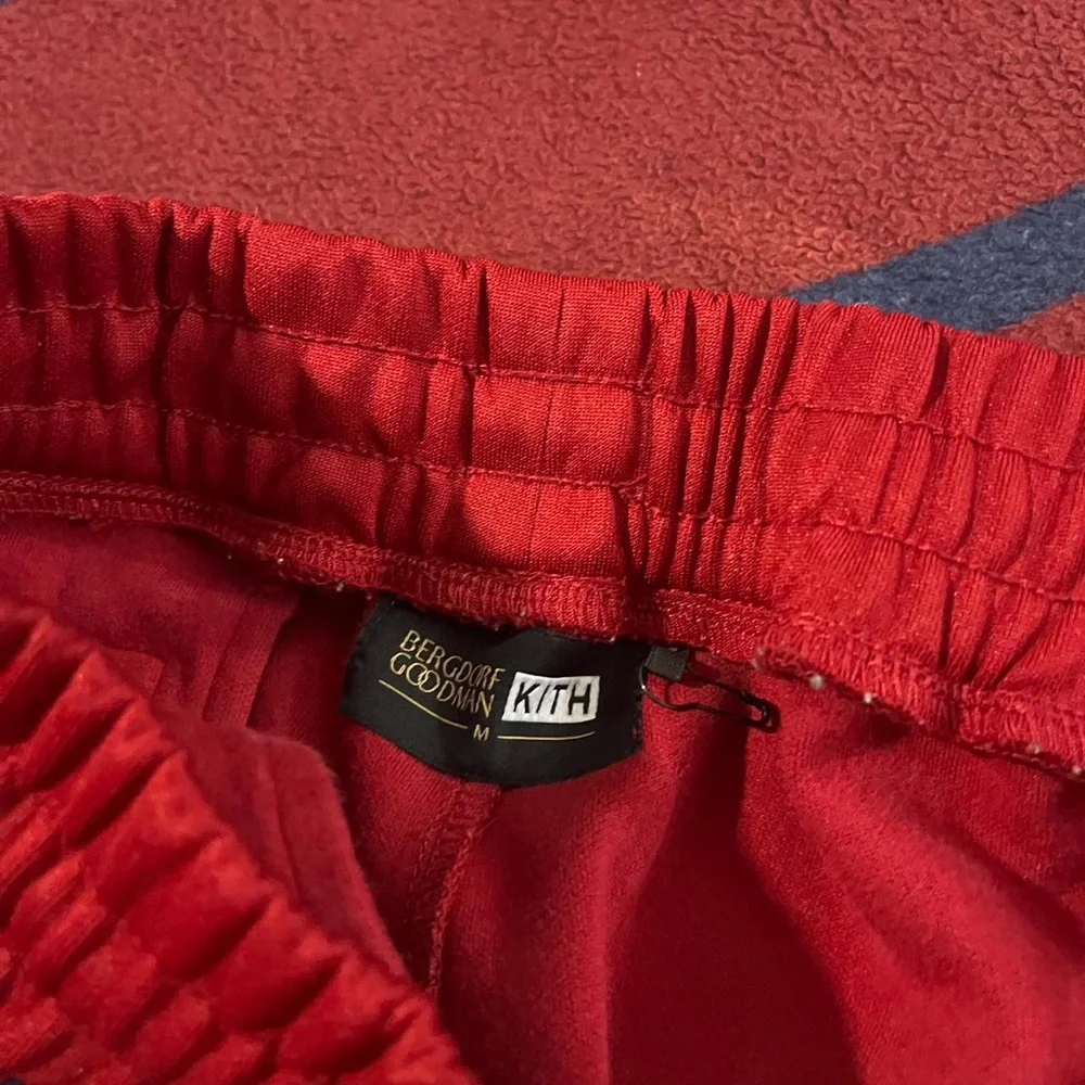 Kith x Bergdorf Goodman Mens Red Slim Track Pants sweatpants M Men’s M medium